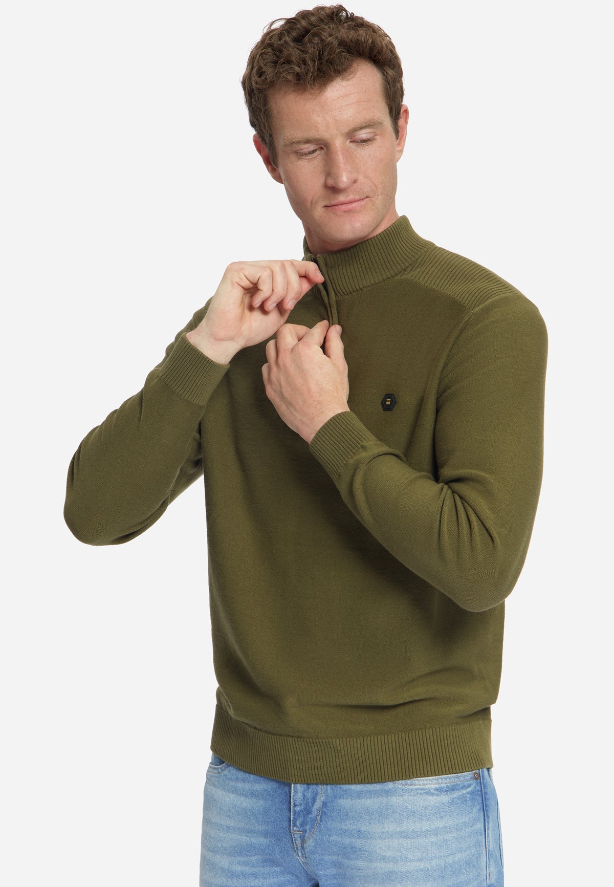 Half-zip trui | Moss