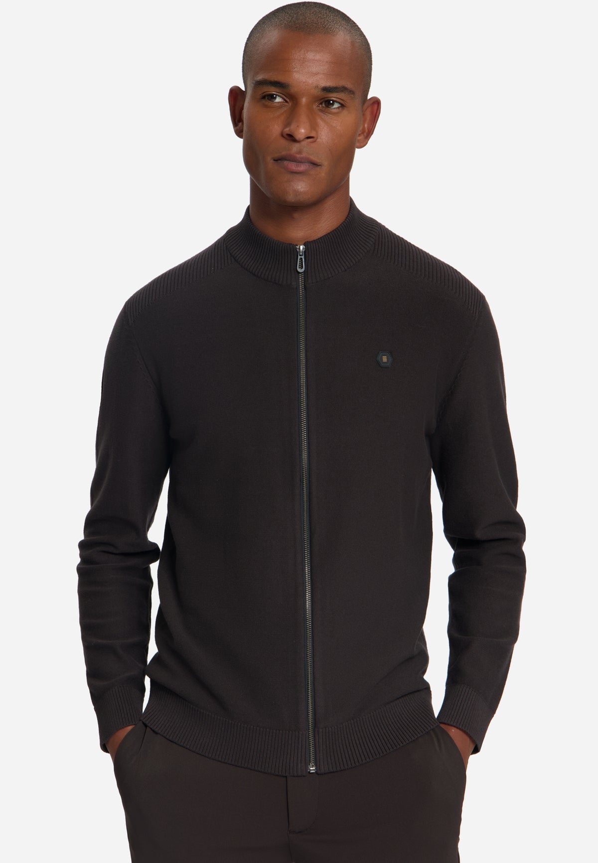 Vest met ritssluiting | Dark Brown