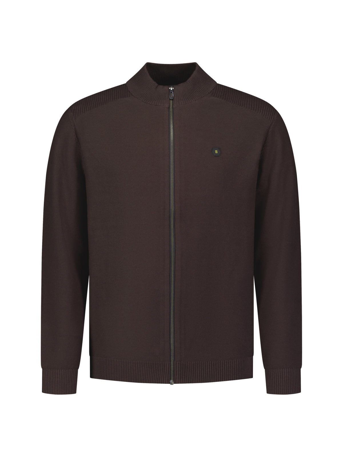 Vest met ritssluiting | Dark Brown