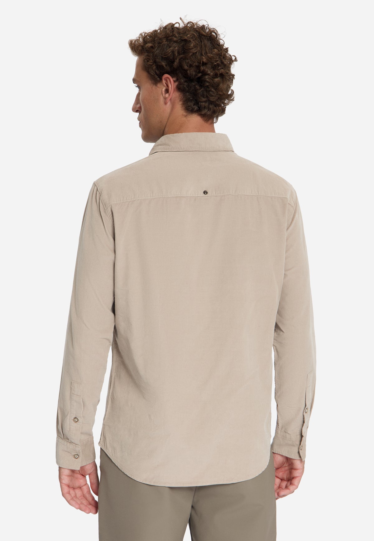 Fine corduroy overhemd | Cement