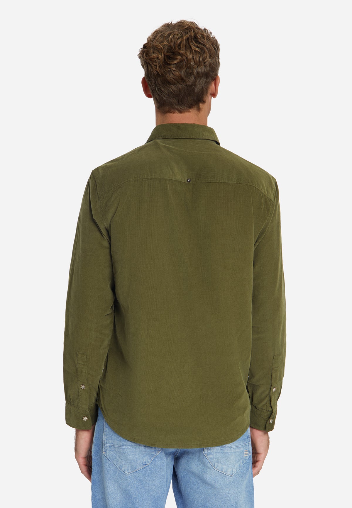 Fine corduroy overhemd | Moss