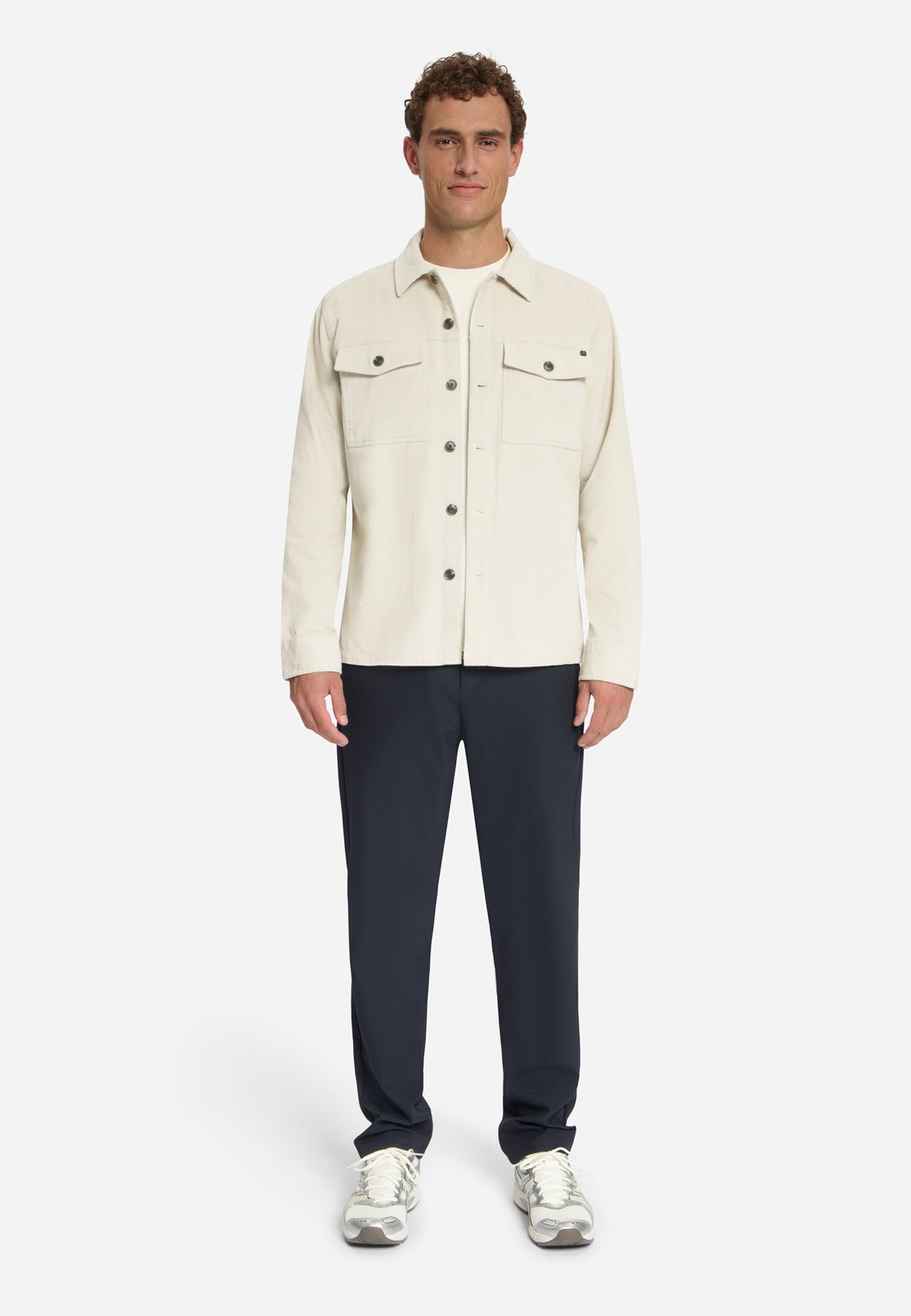 Corduroy overshirt | Stone