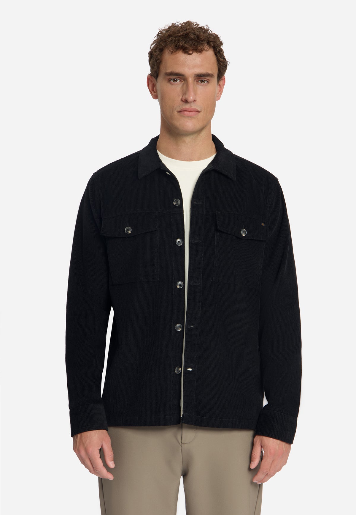 Corduroy overshirt | Black