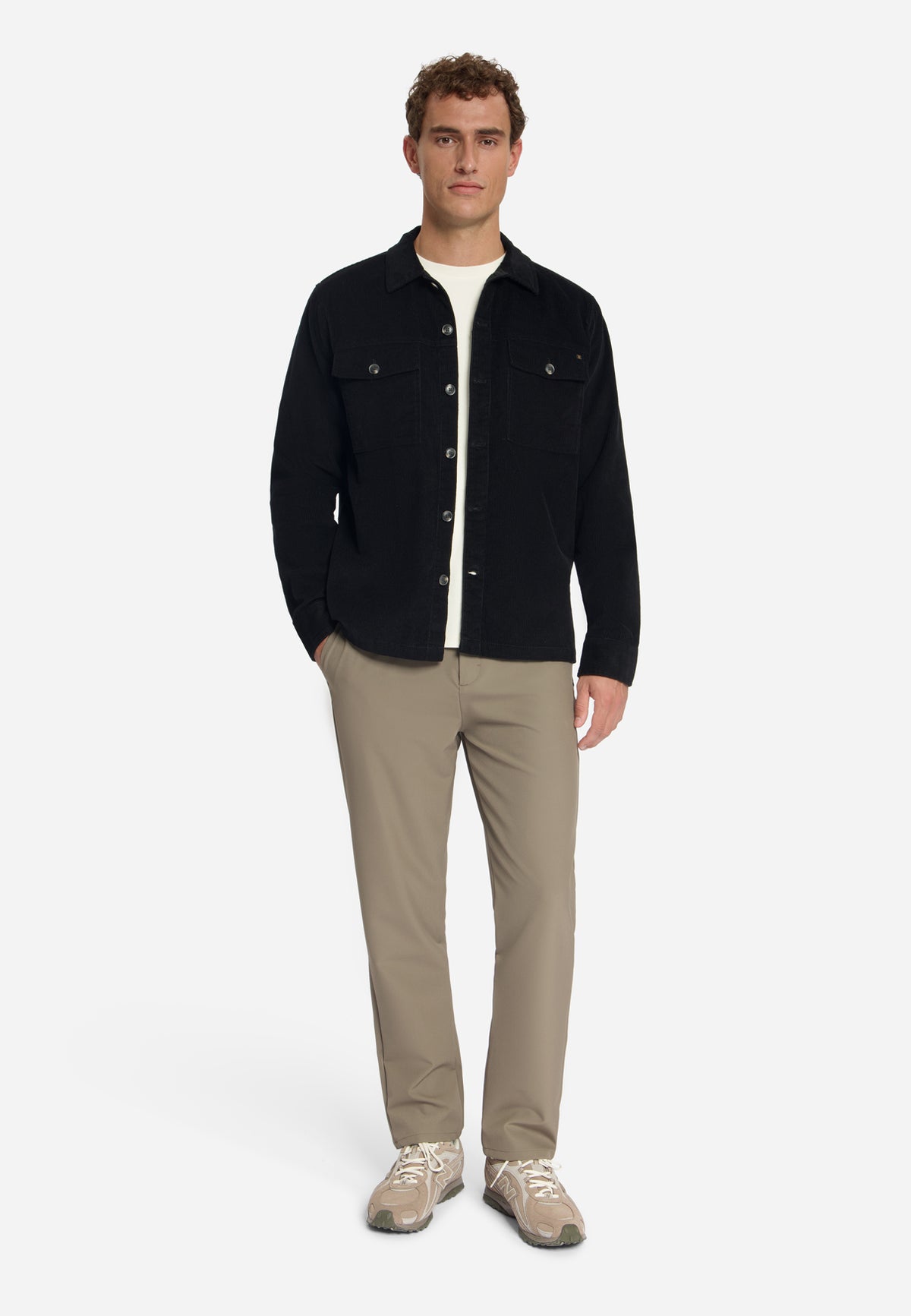 Corduroy overshirt | Black