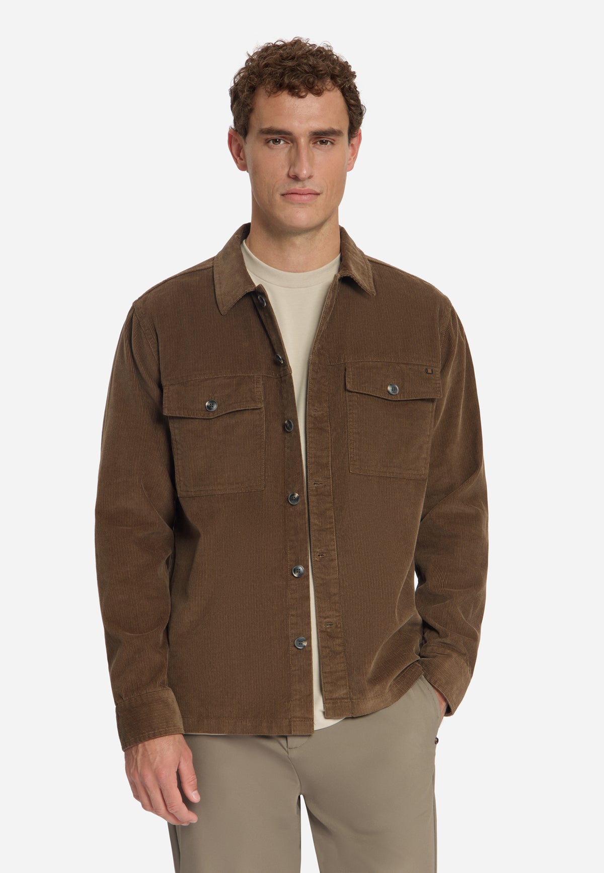 Corduroy overshirt | Light Brown
