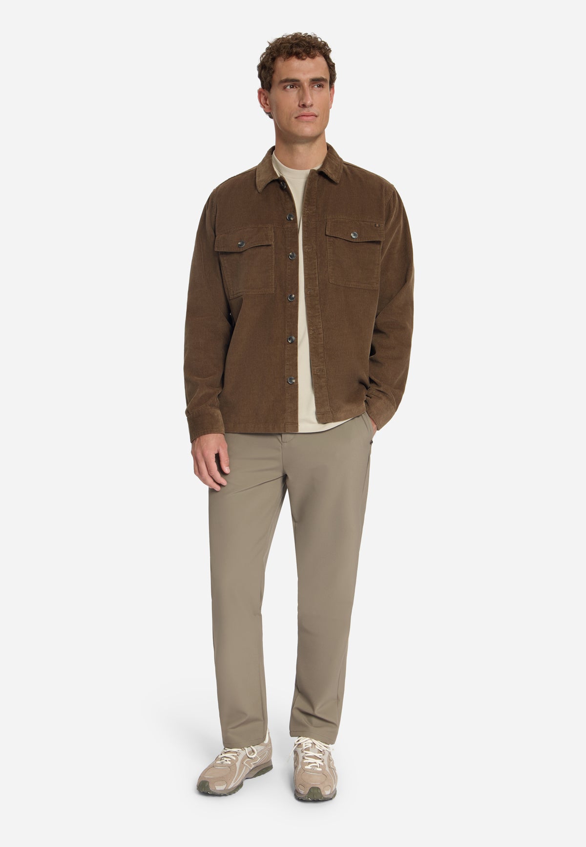 Corduroy overshirt | Light Brown