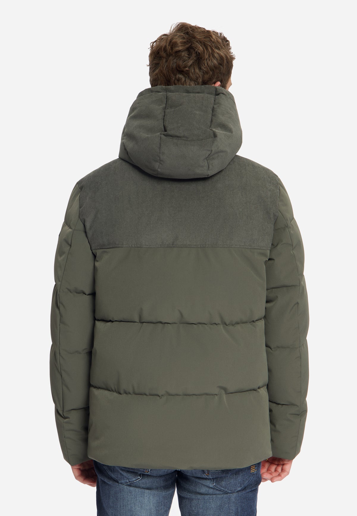 Pufferjas met corduroy | Army