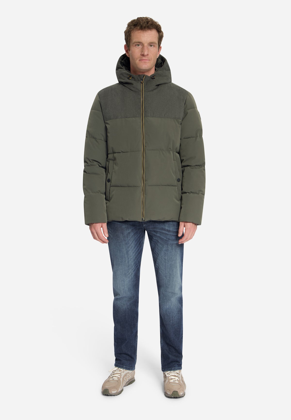 Pufferjas met corduroy | Army