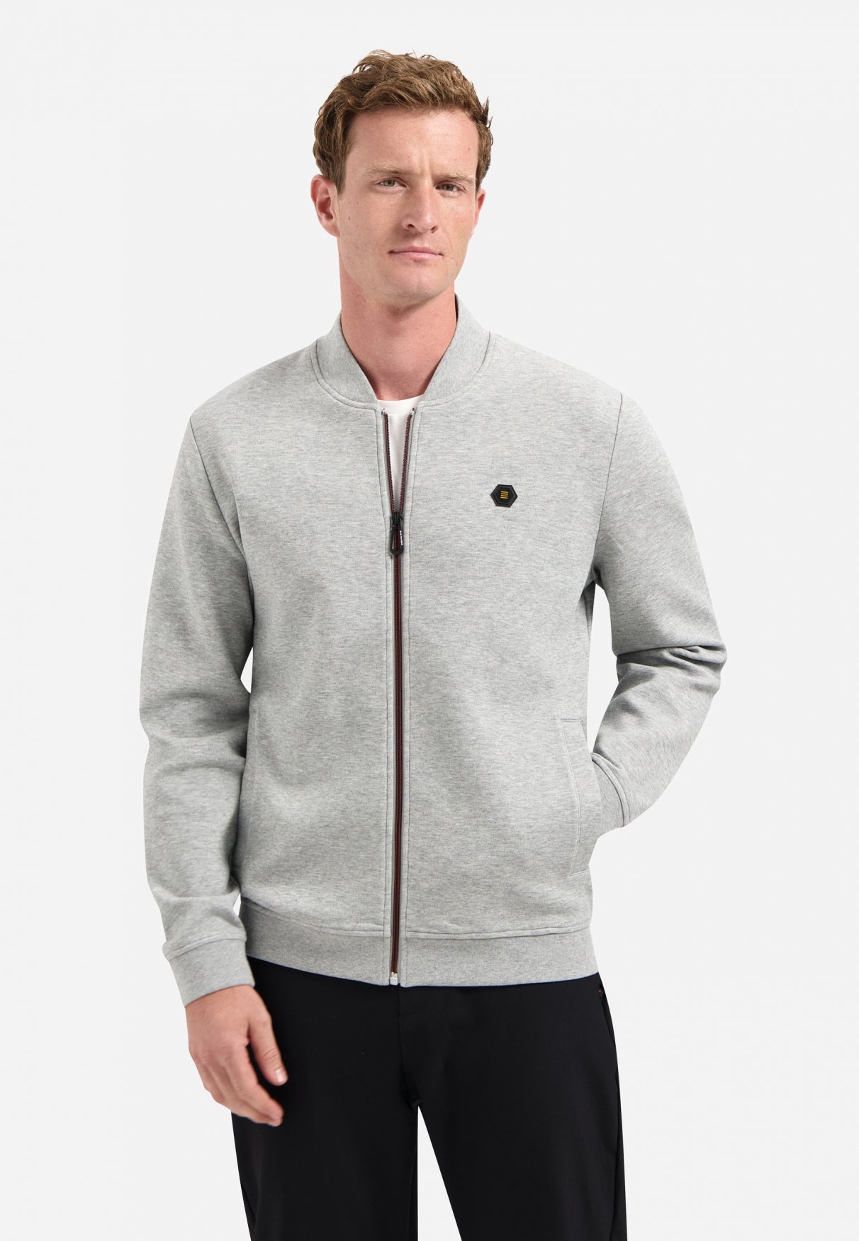 Timeless Basics Vest met rits Grijs Melange