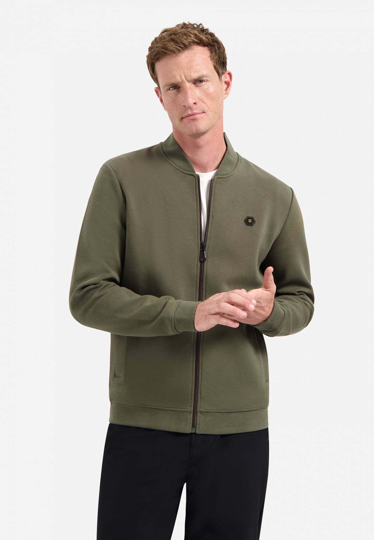 Timeless Basics Zip Vest | Dark Moss