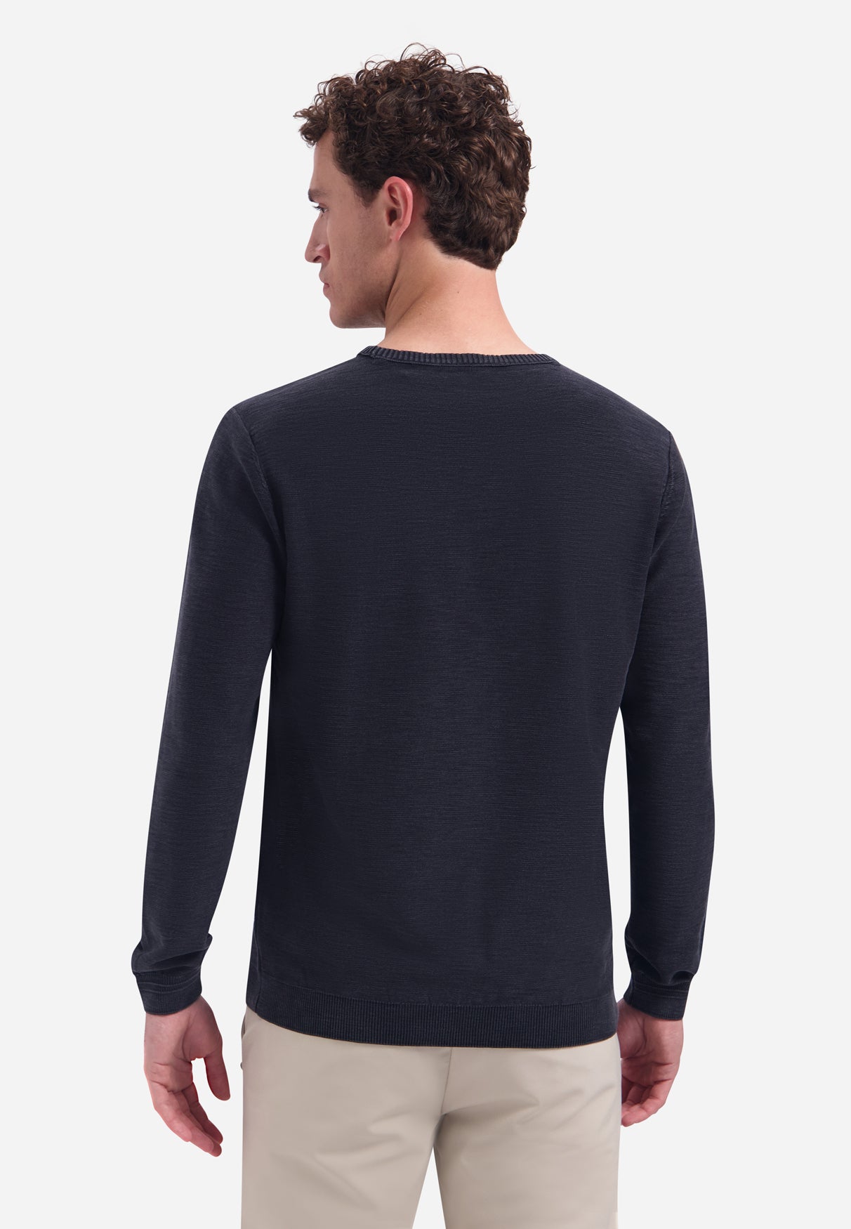 Timeless Basics Stone Washed Trui | Zwart