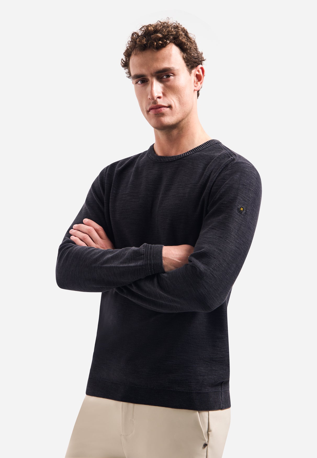 Timeless Basics Stone Washed Trui | Zwart