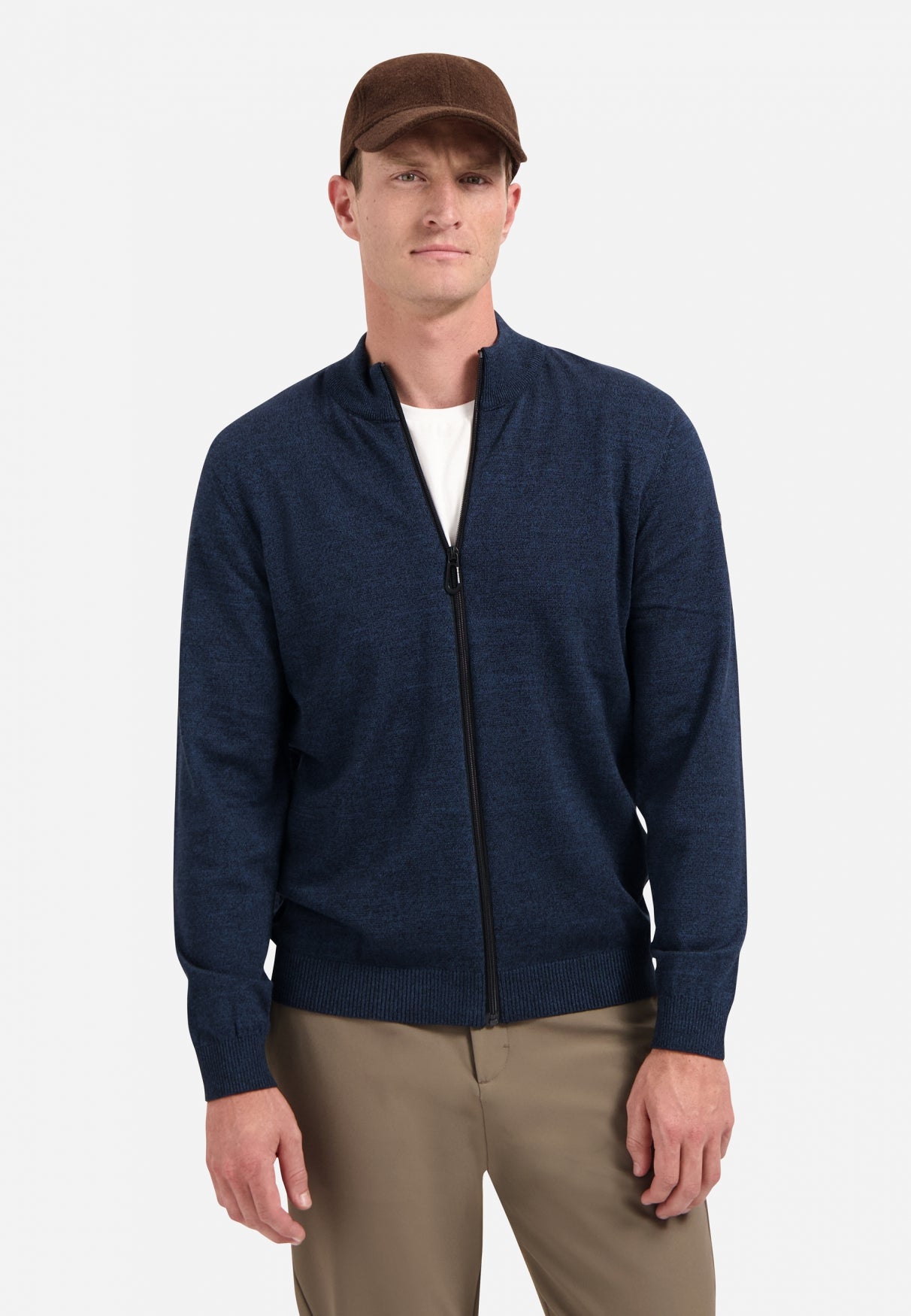 Timeless Basics Melange Vest | Navy