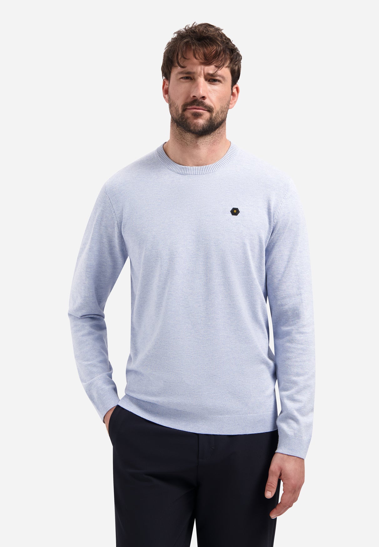 Timeless Basics Melange trui | Blue