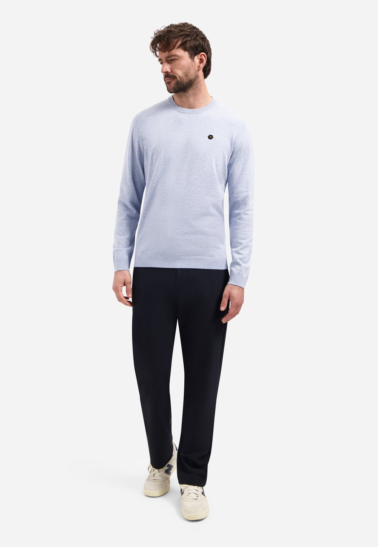 Timeless Basics Melange trui | Blue