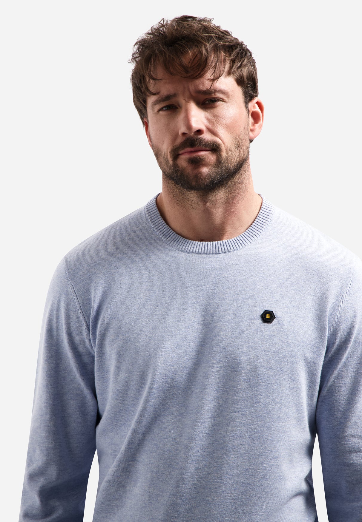 Timeless Basics Trui in Melange Blauw