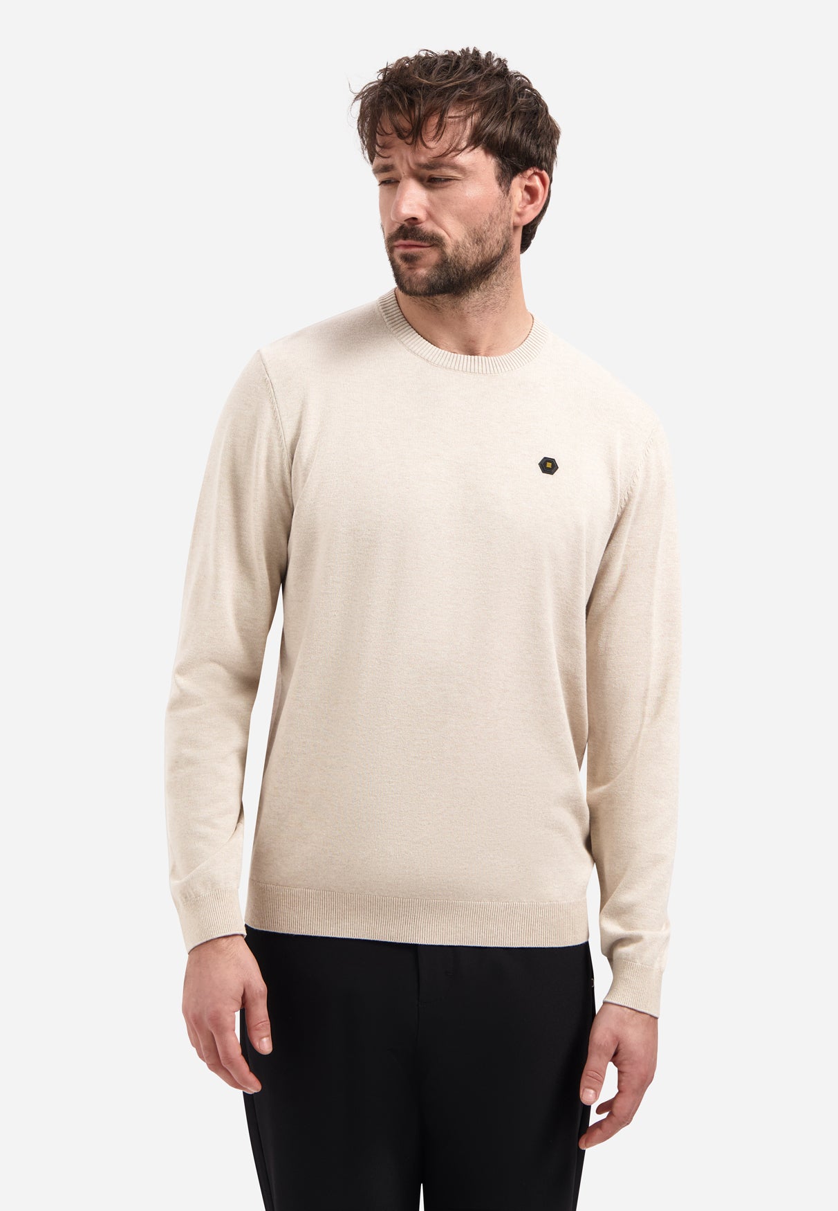Timeless Basics Melange trui | Desert