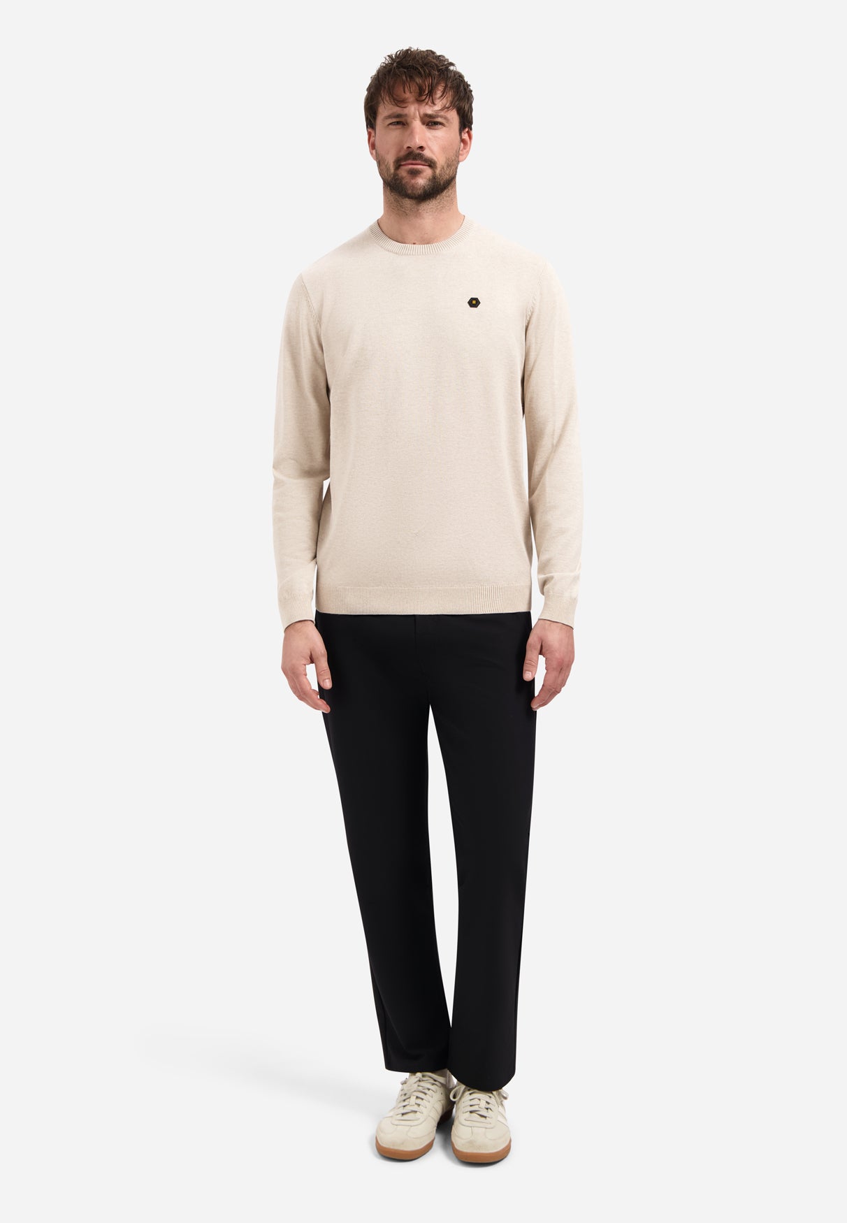 Timeless Basics Melange trui | Desert