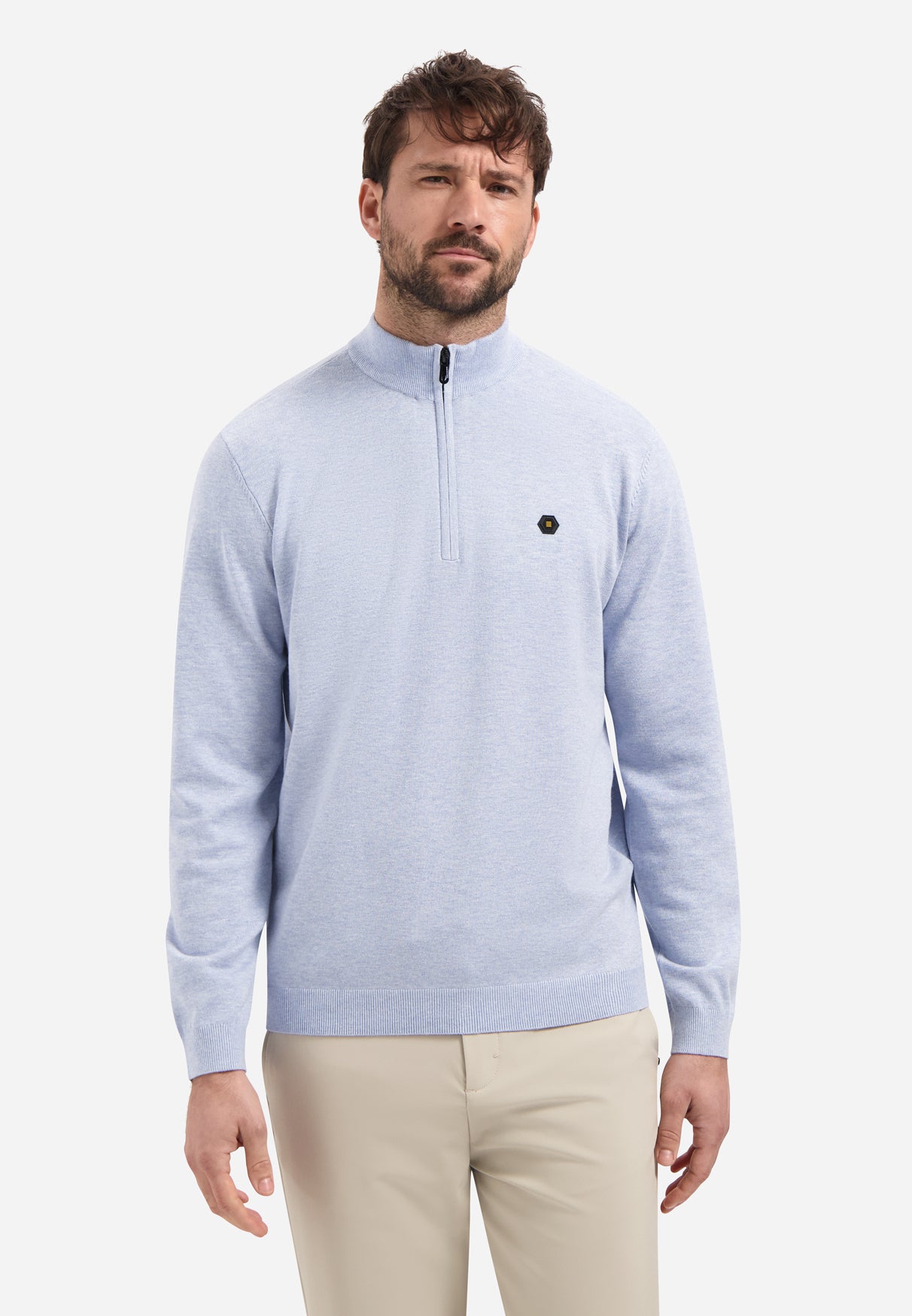 Timeless Basics Halve rits trui | Blue