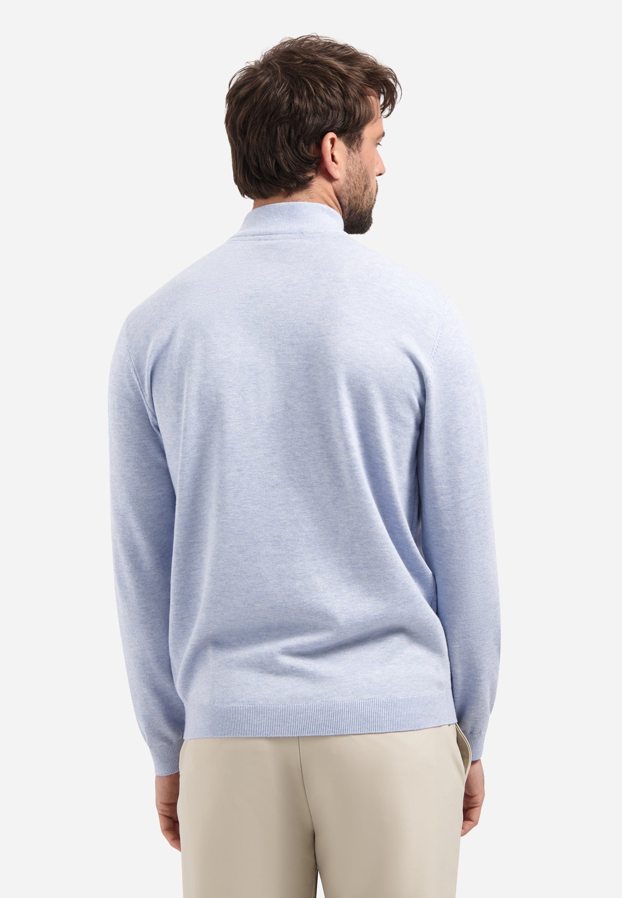 Timeless Basics Halve rits trui | Blue