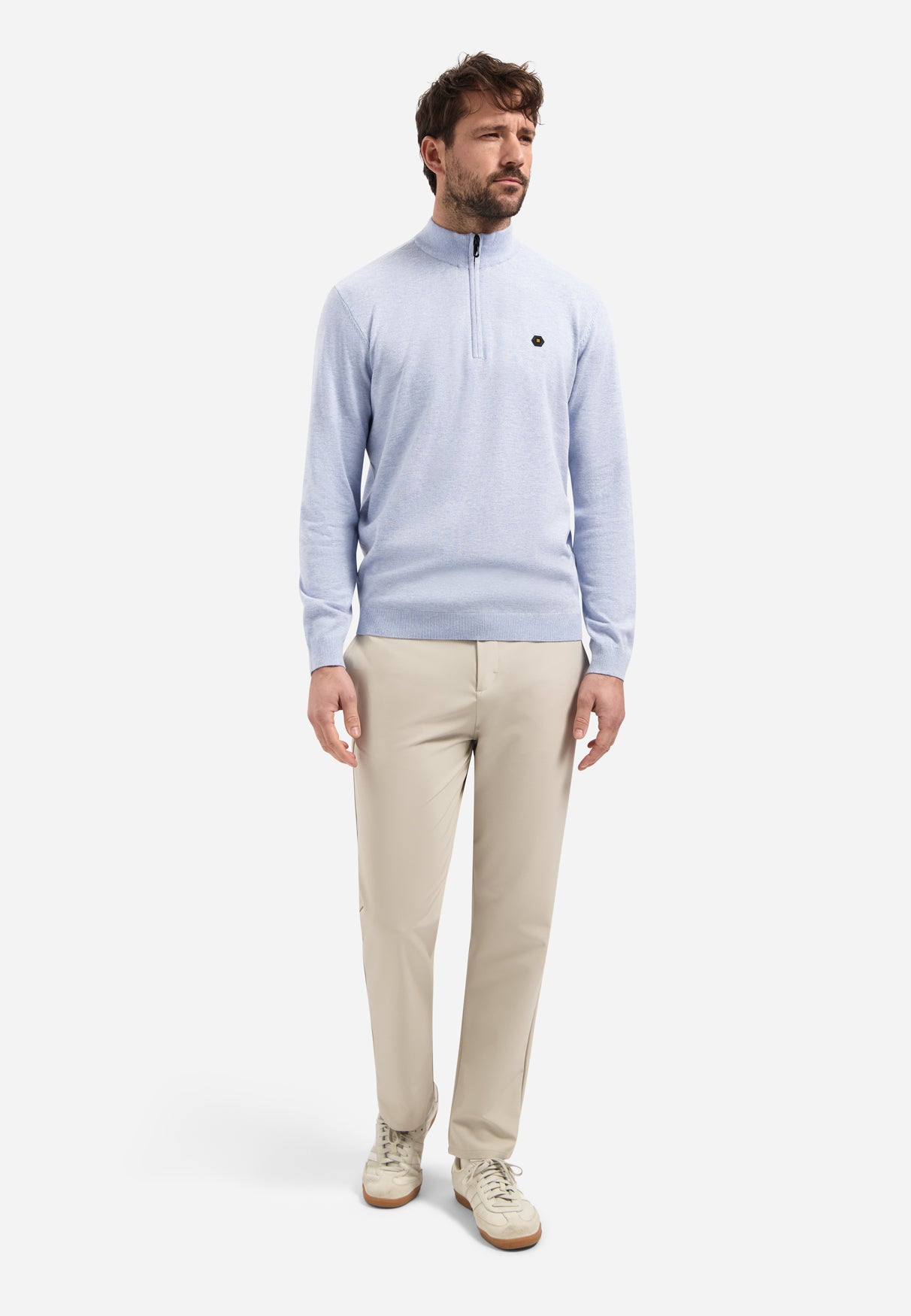 Timeless Basics Halve rits trui | Blue