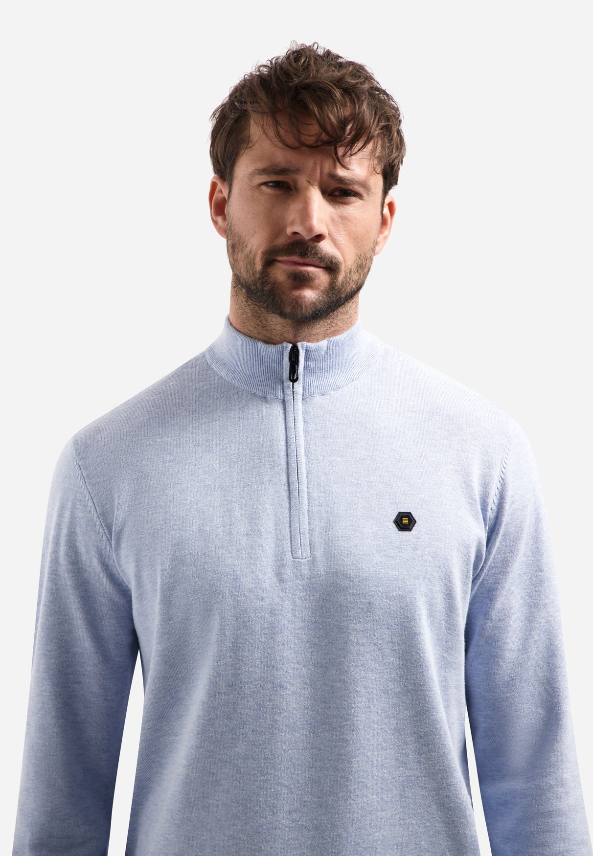 Timeless Basics Trui met halve rits Blauw