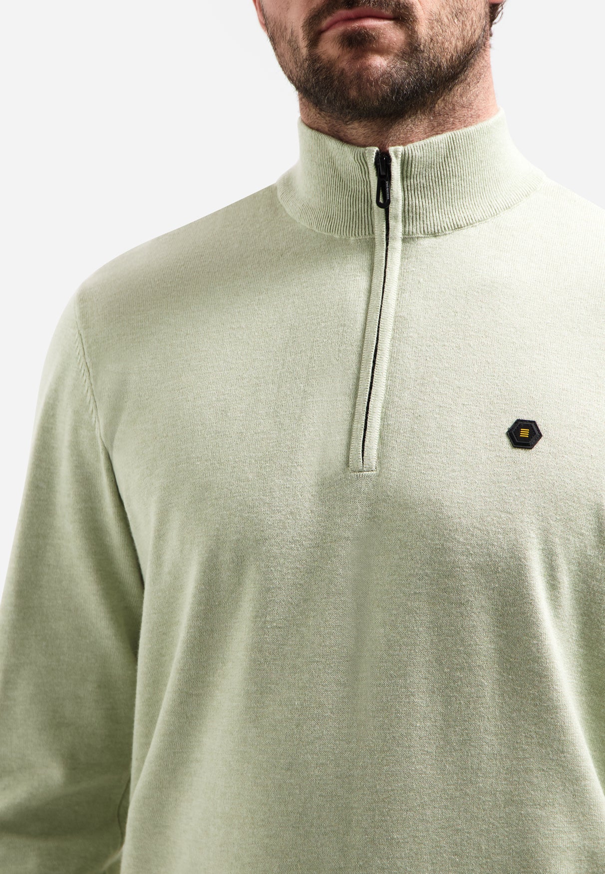 Timeless Basics Trui met halve rits | Groen