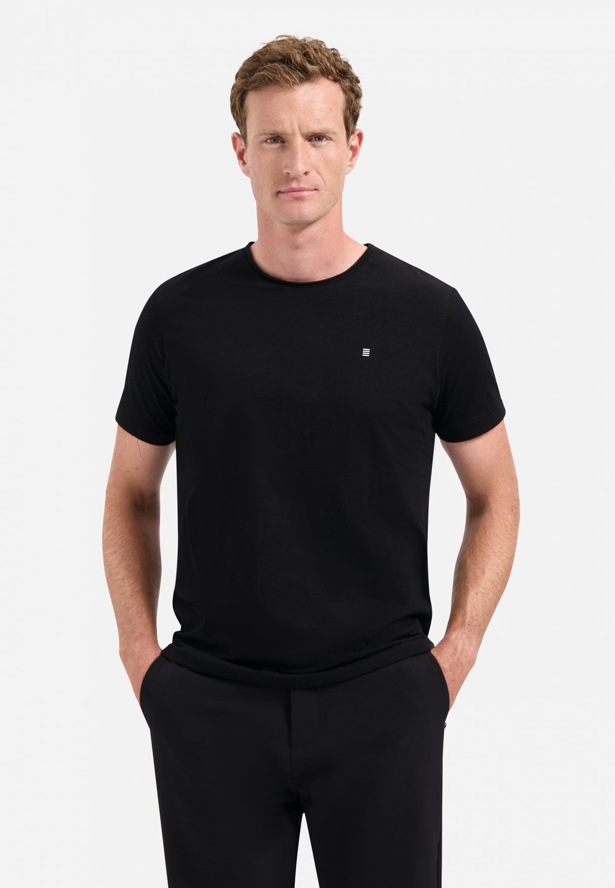 Timeless Basics T-shirt met ronde hals | Zwart