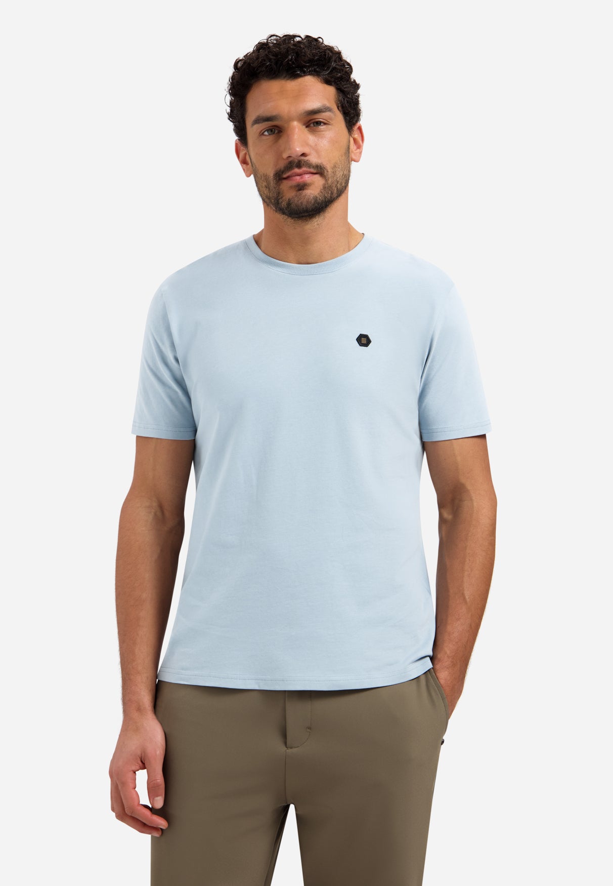 Timeless Basics Zacht T-shirt | Dusty Blue