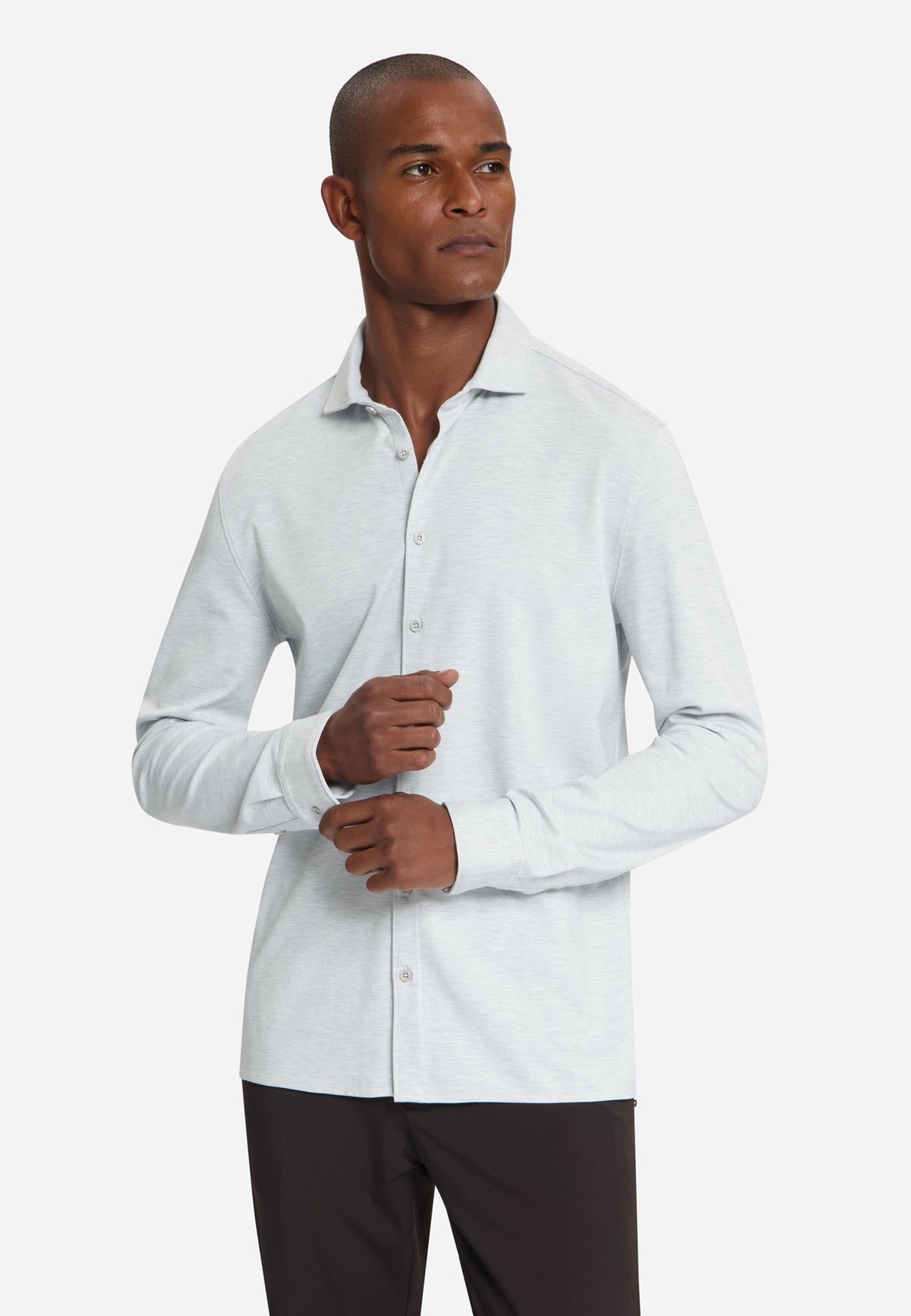 Timeless Basics Jersey Overhemd | Chalk