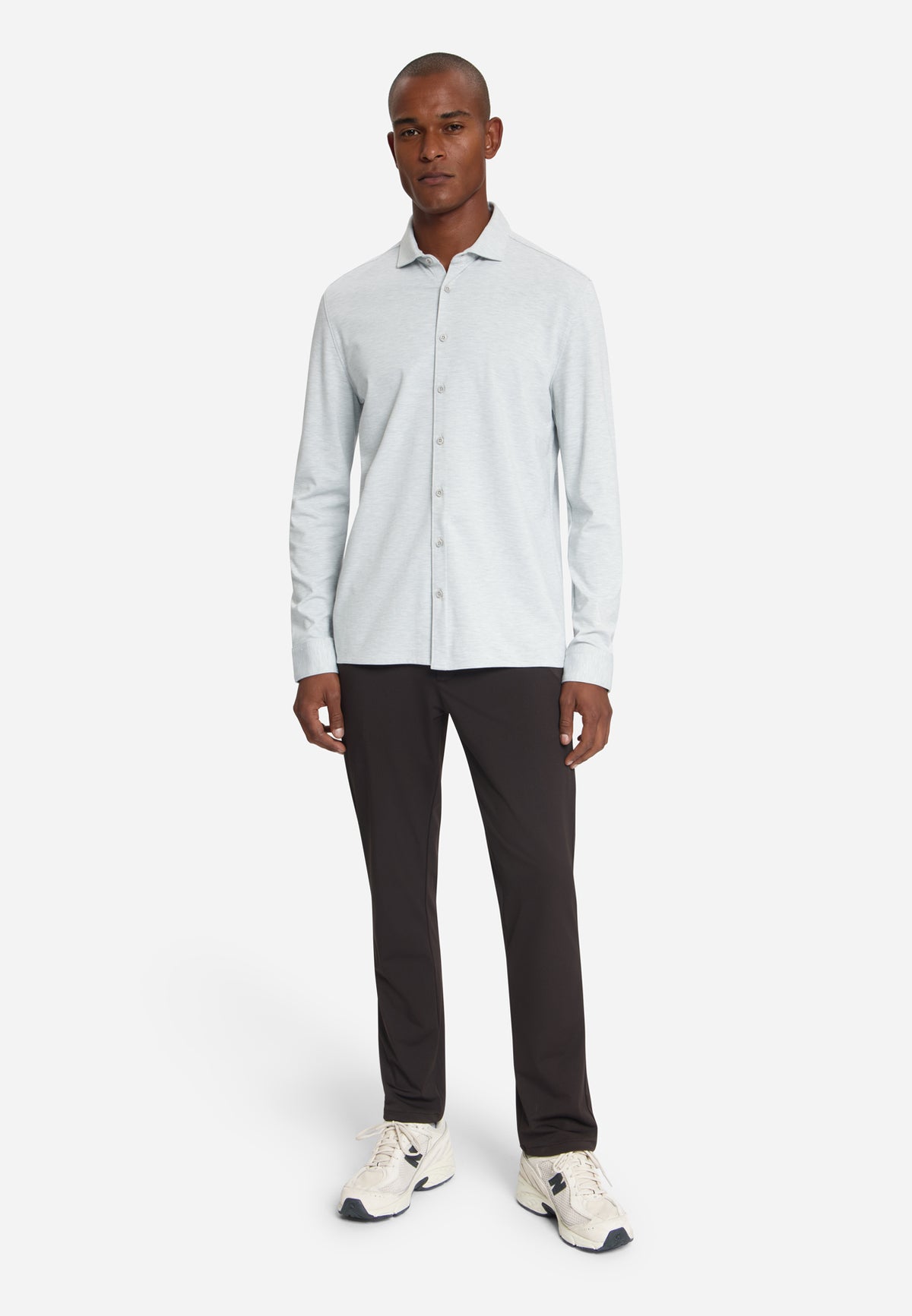 Timeless Basics Jersey Overhemd | Chalk