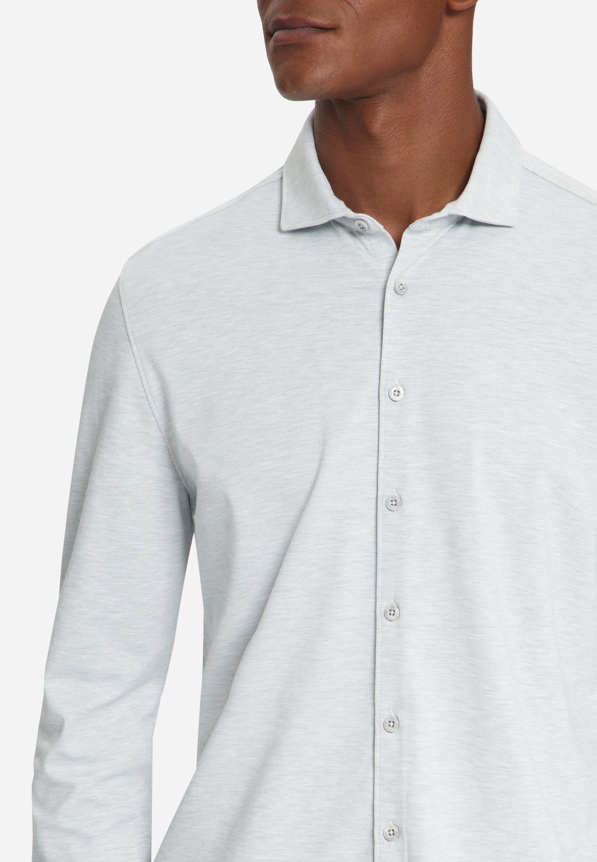 Timeless Basics Jersey Overhemd | Chalk