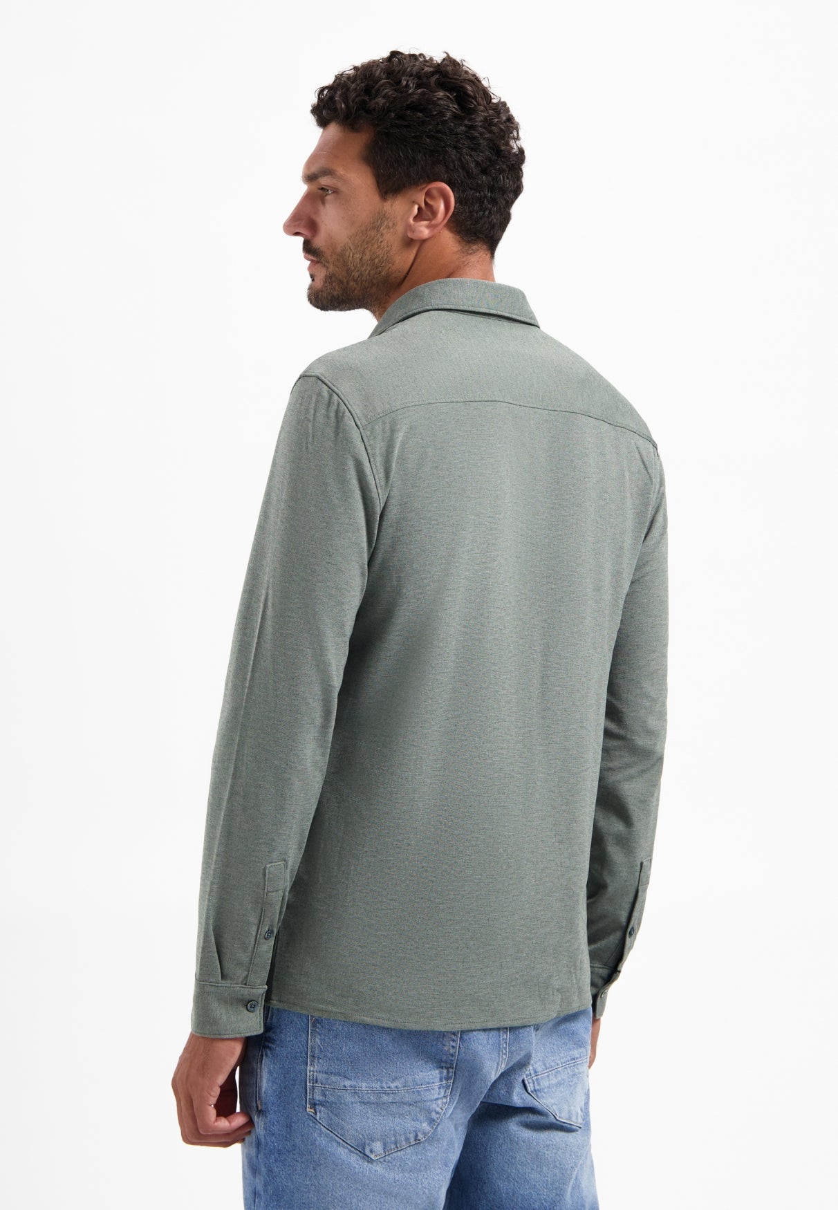 Timeless Basics Jersey Overhemd | Dark Steel